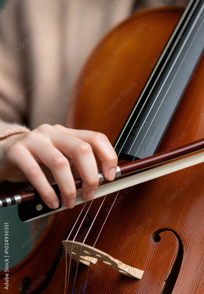 Close-up of a person playing a violin Close-up of a person playing a violin