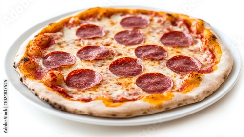 A delicious pepperoni pizza with melted cheese and tomato sauce.