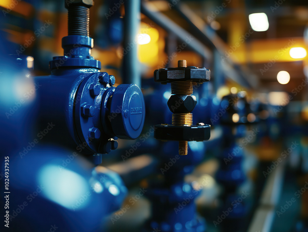 Industrial pipes and valves showcase advanced technology and precision Industrial pipes and valves showcase advanced technology and precision