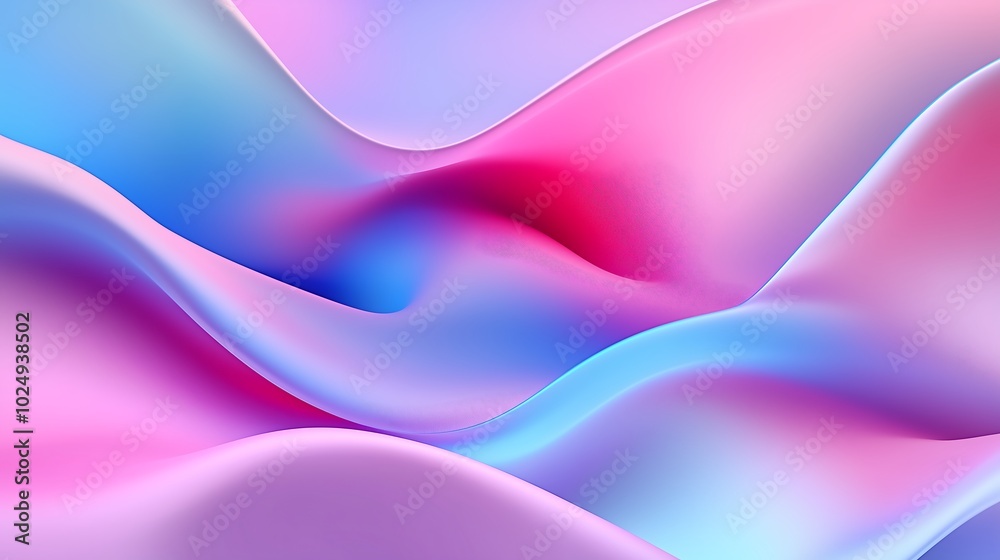 Flowing Abstract Fabric in Pink and Blue Flowing Abstract Fabric in Pink and Blue
