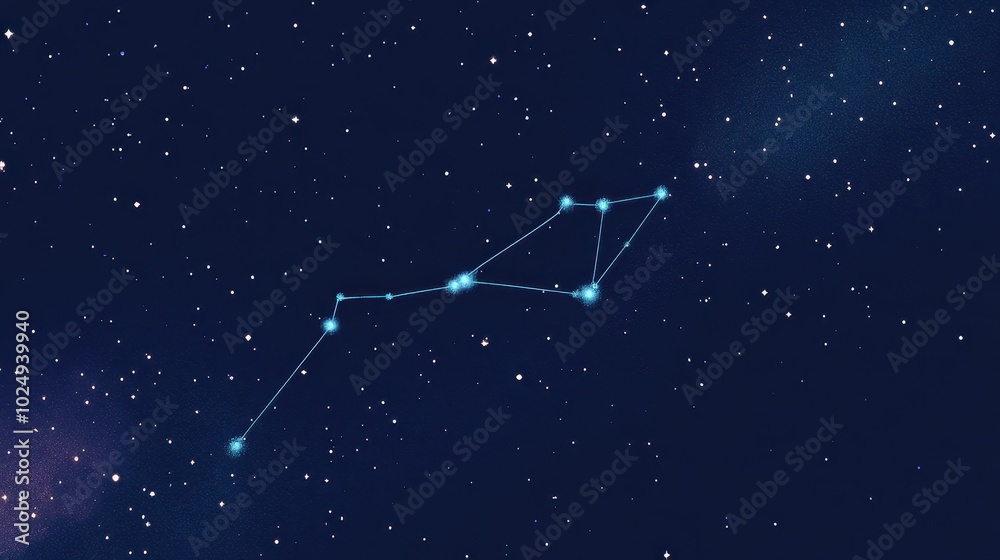 Enchanting Starry Night Sky with Constellation Enchanting Starry Night Sky with Constellation