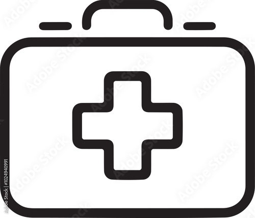 First Aid Kit Vector Icon.