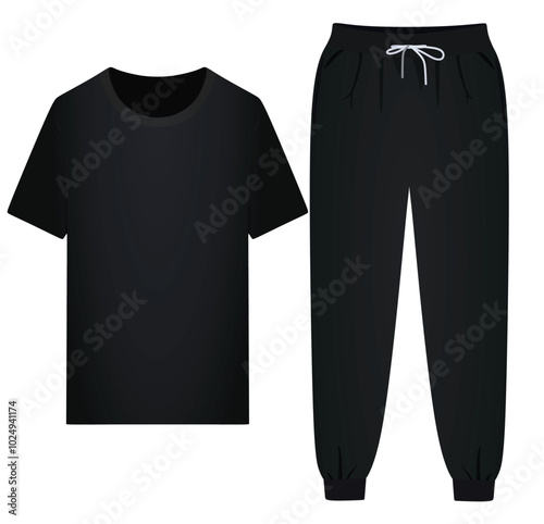 T shirt and bottom. vector