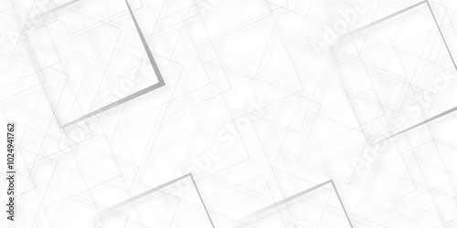 White rectangle shapes, business card design. Gray and white, abstract background with squares. Minimal geometric seamless pattern light background.