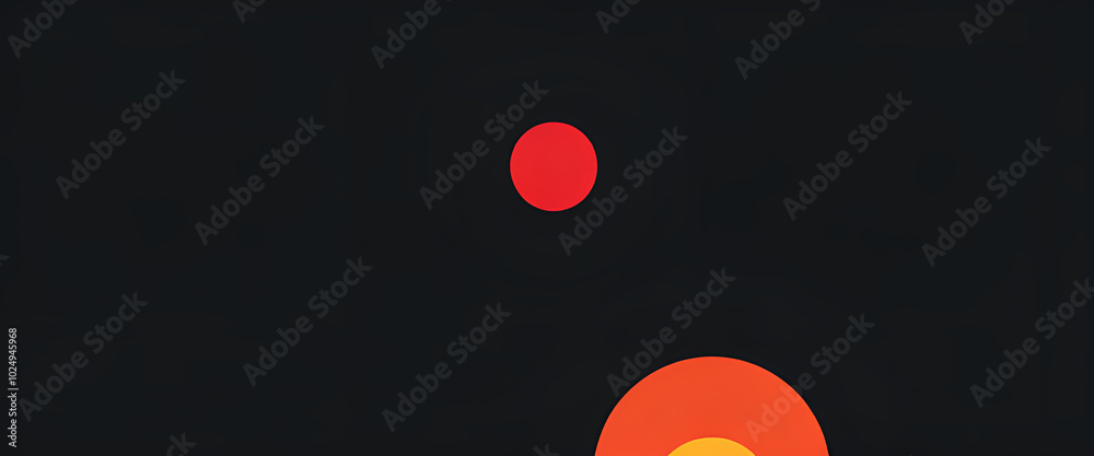 illustrazione con elementi geometrici a tema astratto surreale