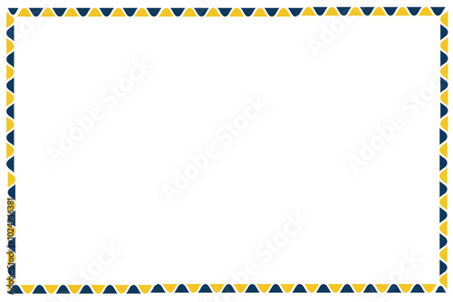Colorful abstract rectangle frame , Blue and yellow Frame ,Vector frame for your text space copy.