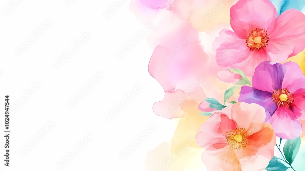 Fototapeta premium Artistic Watercolor of a Peaceful Forest