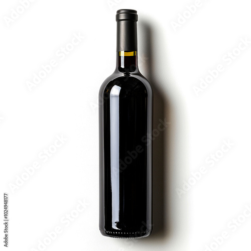 Wallpaper Mural A single bottle of red wine isolated on a white background. Torontodigital.ca
