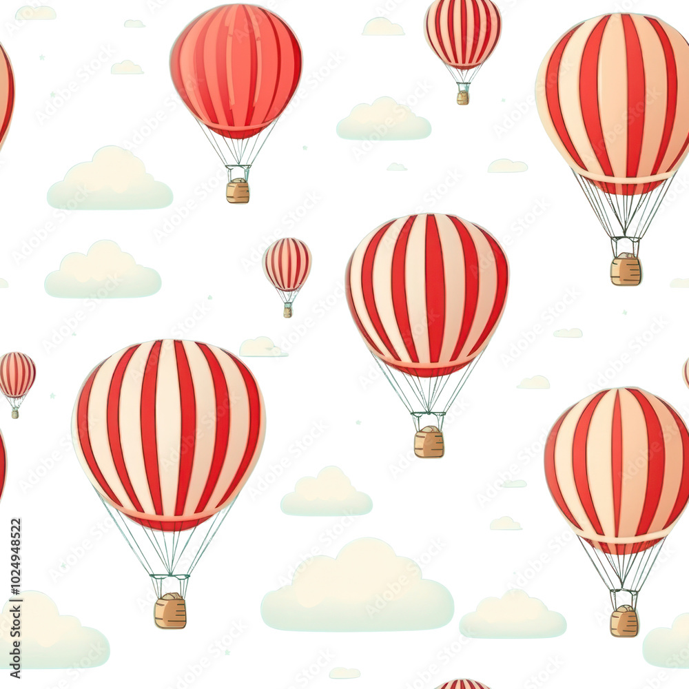 Naklejka premium PNG Balloon aircraft vehicle pattern.