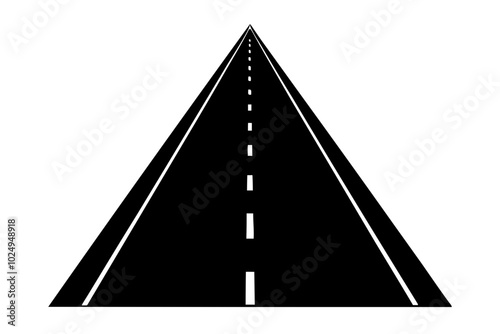 
road silhouette vector, highway marking road black silhouette, road icon
