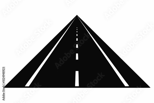 
road silhouette vector, highway marking road black silhouette, road icon
