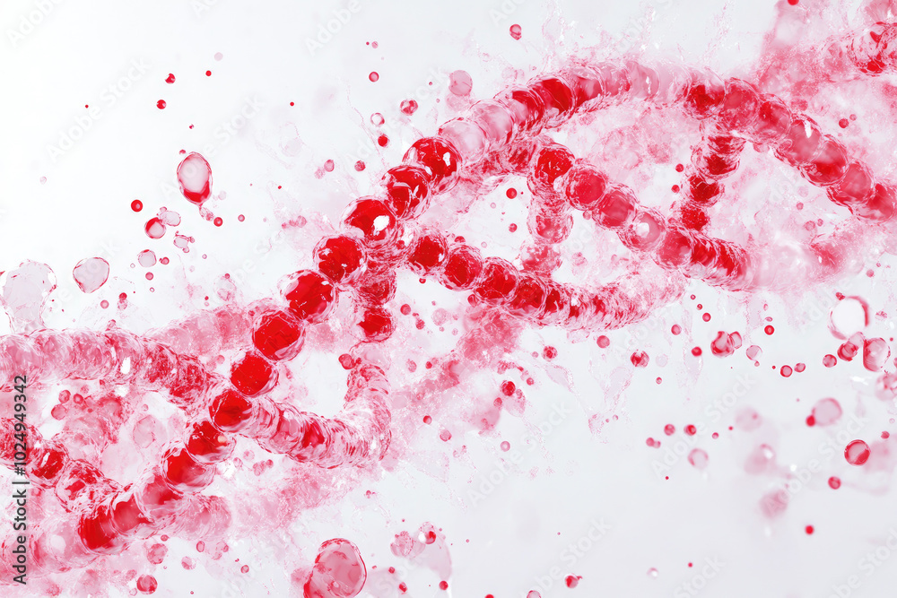 Abstract Hemoglobin DNA Helix, vibrant watercolor design representing genetic research, biotechnology innovations, and scientific exploration themes Abstract Hemoglobin DNA Helix, vibrant watercolor design representing genetic research, biotechnology innovations, and scientific exploration themes