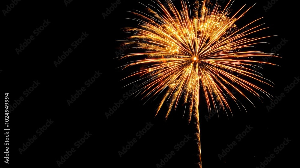 Brilliant Fireworks Explosion Lighting Up the Night Sky During or Festival Brilliant Fireworks Explosion Lighting Up the Night Sky During or Festival