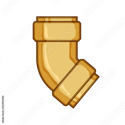 plumbing pipe elbow cartoon. connector joint, bend coupling, adapter reducer plumbing pipe elbow sign. isolated symbol vector illustration