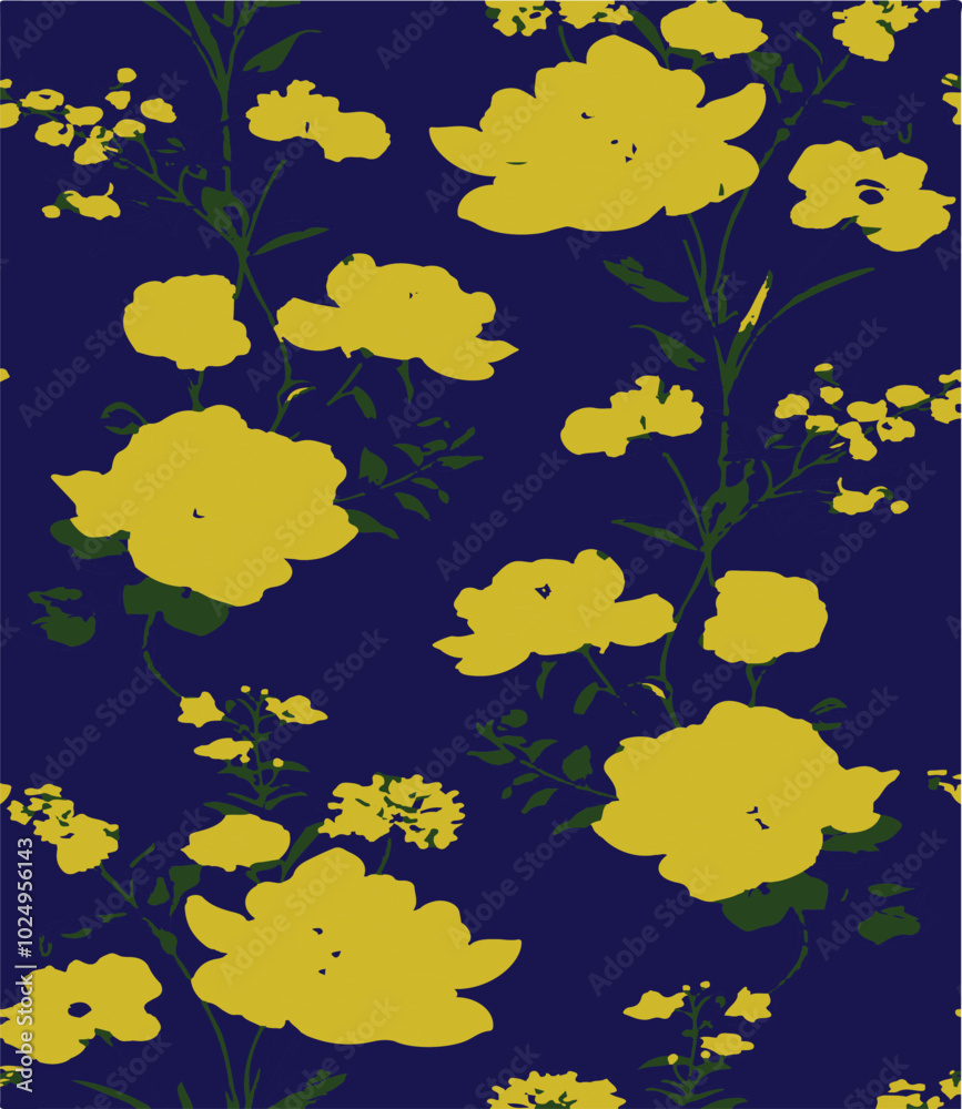 botanical floral vector seamless pattern with roses herbs and leaves big set background with flowers