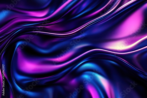 Neon Waves: Vibrant Abstract Fluid Art