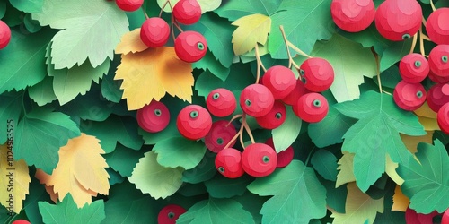 Ribes x nidigrolaria, known as jostaberry, bears ripe fruits in July This fruit bush represents a complex cross within the Ribes genus, Ripe jostaberry bush with fruits photo