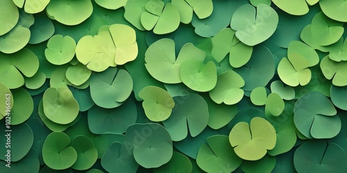 Top view of common duckweed (Lemna minor) displayed as a full-frame textured background, Top view of duckweed forming a textured background photo