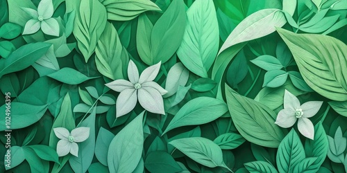 Green leaves of the plantain lily, commonly known as Hosta Avocado, Green leaves of the plantain lily