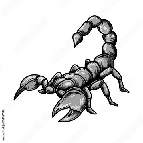 black and white scorpion design photo