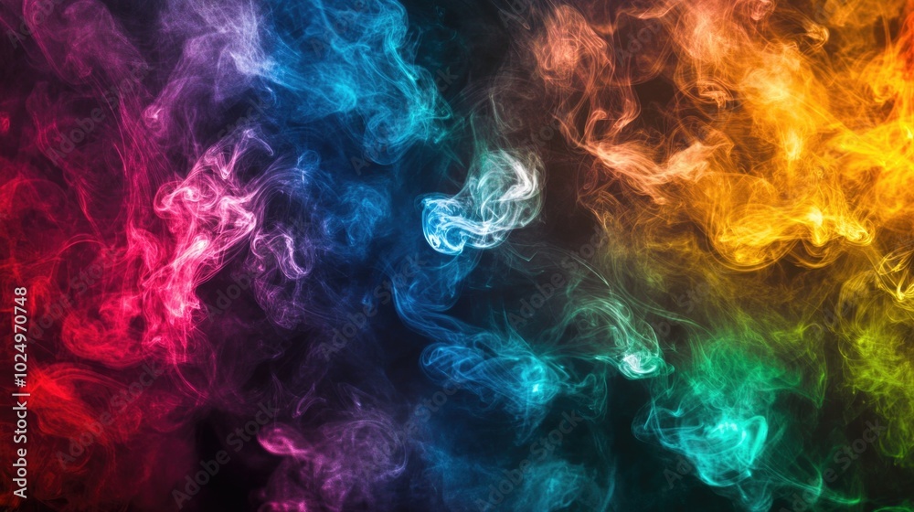 Fototapeta premium Rainbow Smoke Background