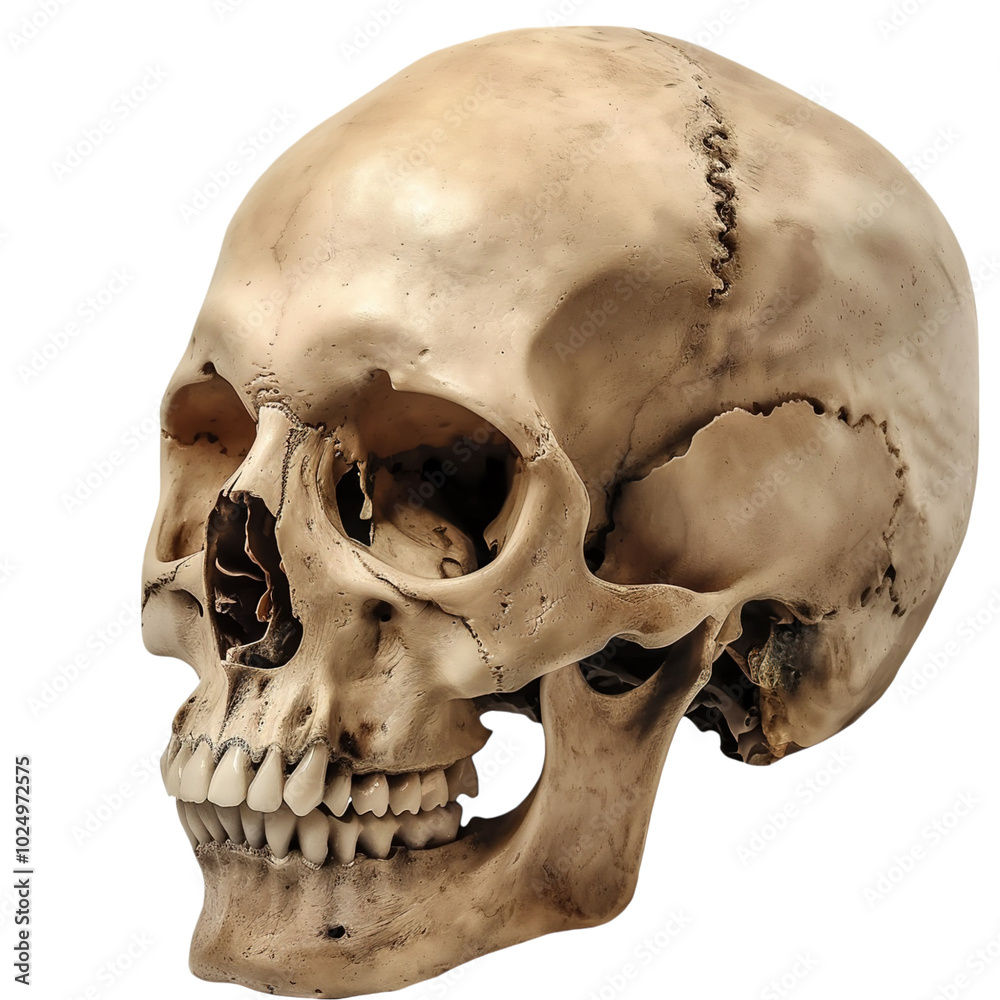 Obraz premium human skull on black