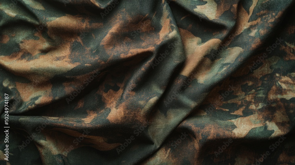 Camouflage Fabric Close Up Camouflage Fabric Close Up