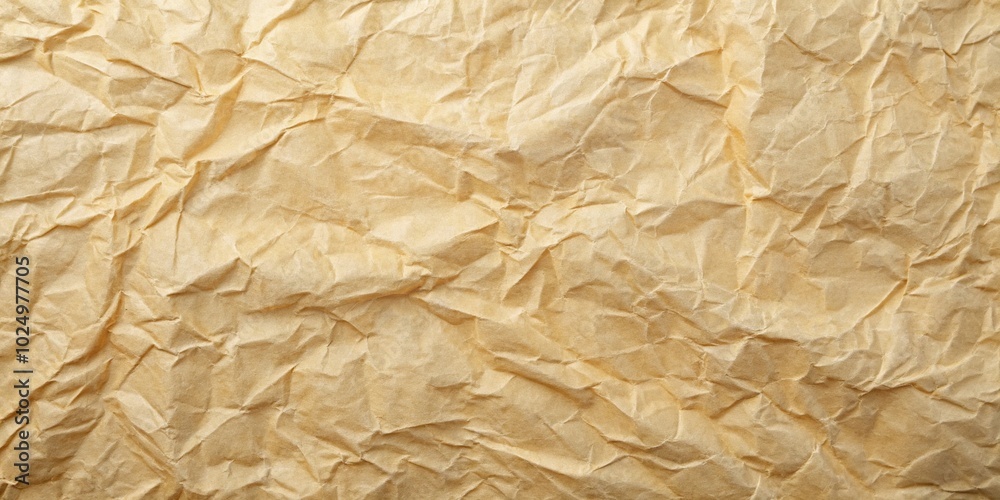 Textured beige paper background with natural folds and soft light Textured beige paper background with natural folds and soft light