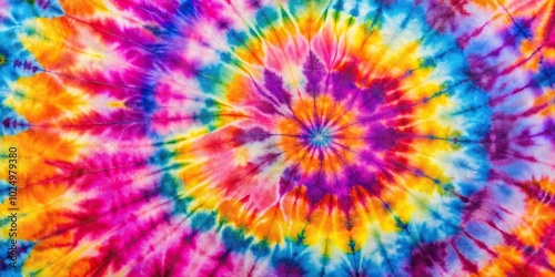 Tie Dye Fabric Background in Pink Purple Blue Orange Yellow