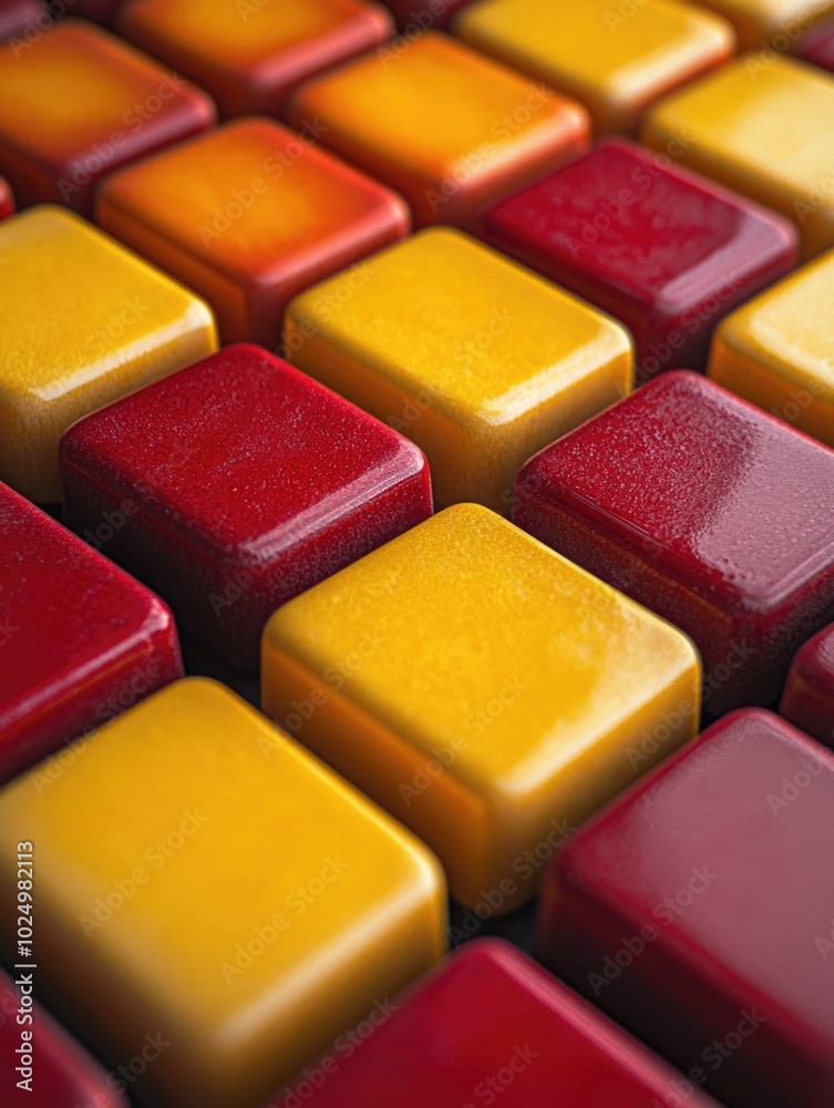 Red and Yellow Square Close-Up Red and Yellow Square Close-Up