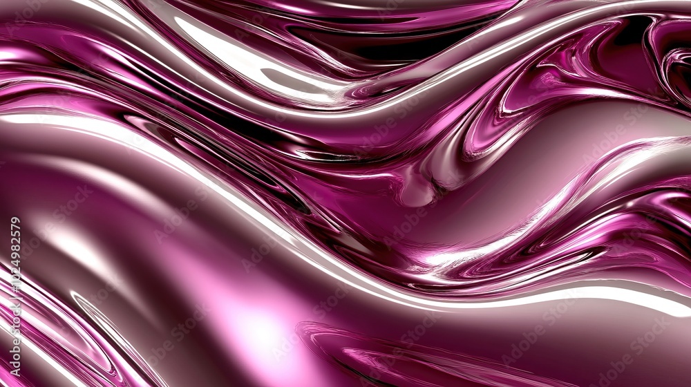 Metallic Pink Liquid Waves Metallic Pink Liquid Waves