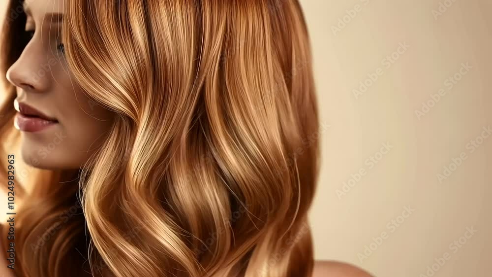 Flowing ombré hair from deep chestnut to golden tips, with a rich texture and glossy shine, symbolizing a trendy, youthful look Flowing ombré hair from deep chestnut to golden tips, with a rich texture and glossy shine, symbolizing a trendy, youthful look