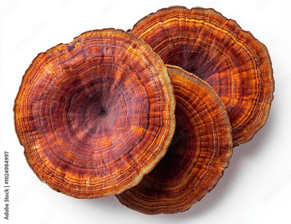 lingzhi mushroom,ganoderma lucidum isolated on white background , isolated on white background, , copy space for text, lingzhi mushroom,ganoderma lucidum isolated on white background , isolated on white background, , copy space for text,