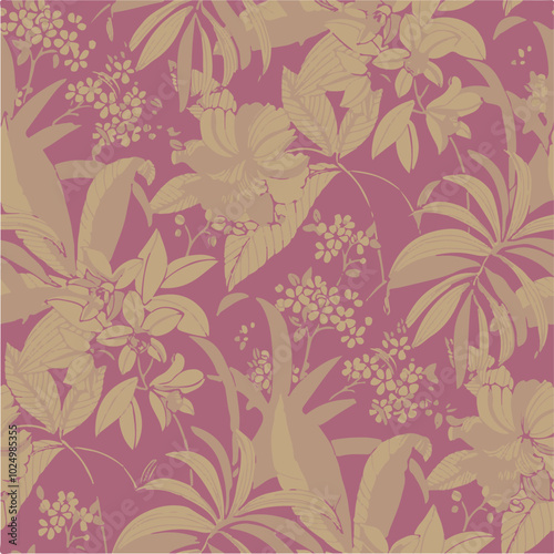 botanical floral vector seamless pattern with roses herbs and leaves big set background with flowers