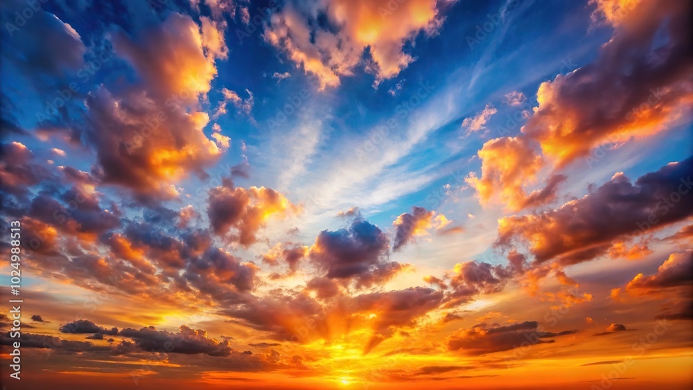 Breathtaking sunset with beautiful sky and clouds in the background Breathtaking sunset with beautiful sky and clouds in the background