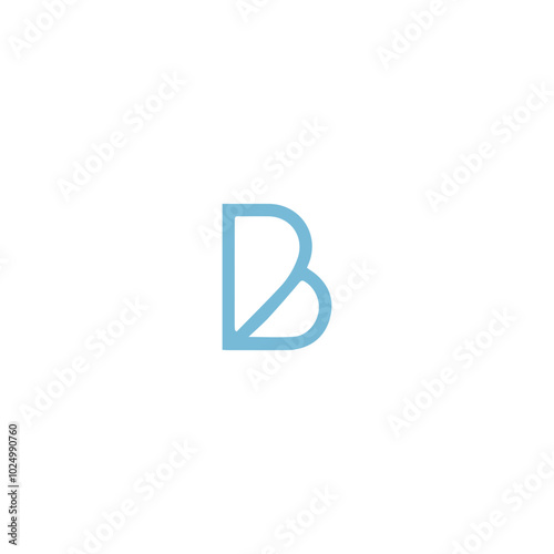 Letter B logo icon design template elements, Premium Vector Letter B Logo, Initial letter B logo and wings symbol. Wings design element, initial Letter B logo Icon, Initial Logo Template.