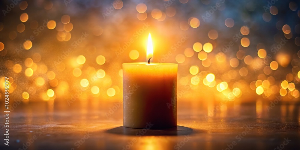 Bright candle flame blazing fire in a calm and mindful setting with depth of field Bright candle flame blazing fire in a calm and mindful setting with depth of field