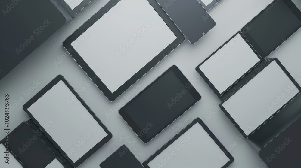 Obraz premium set of tablet computers