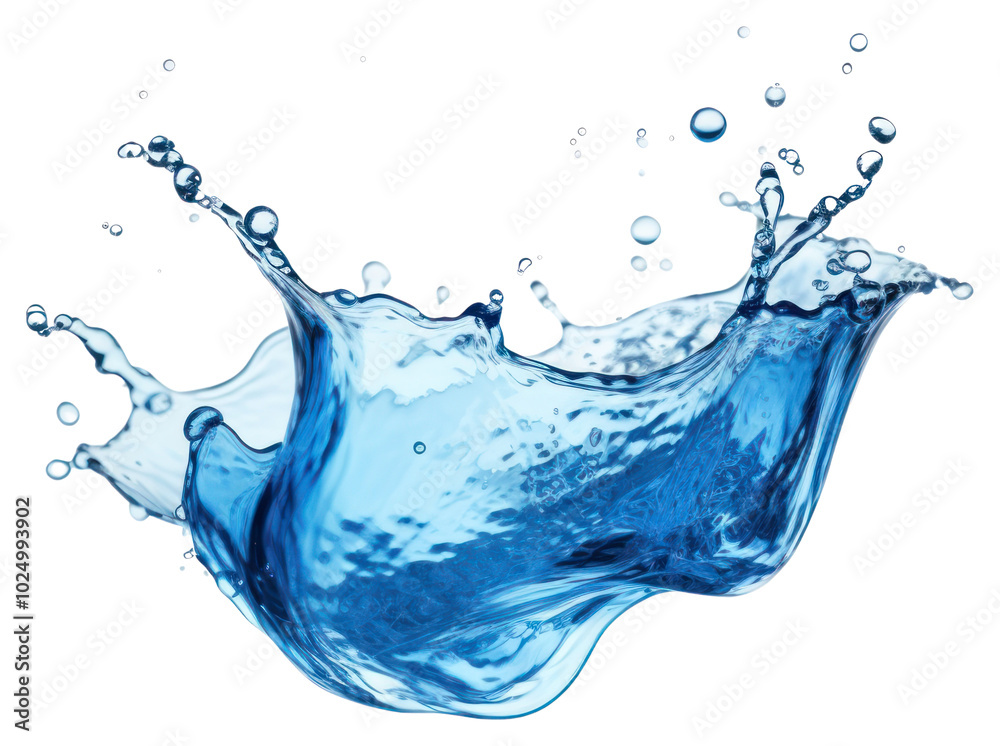 Transparent blue water splashes splashing droplets fluid. Transparent blue water splashes splashing droplets fluid.
