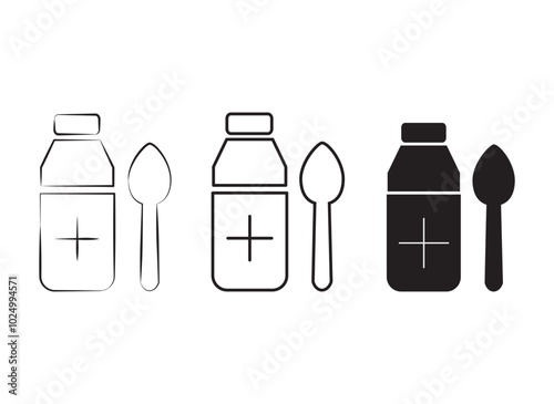 Bottle pouring syrup icon