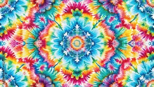 Watercolor ethnic pattern tie dye batic print