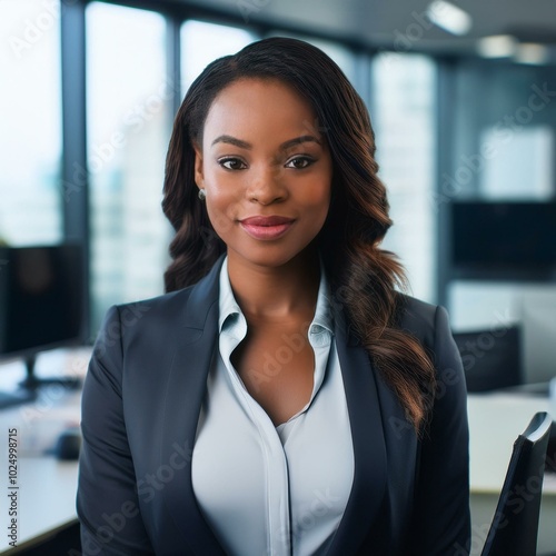 Woman as boss in a company photo