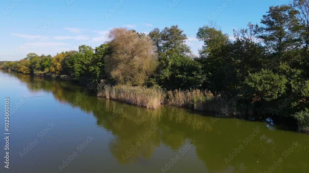 Fish farming lakes drone view Nowe Grodzisko Landscape Park Poland Fish farming lakes drone view Nowe Grodzisko Landscape Park Poland