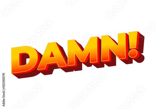 Damn. Text effect with modern color and 3D look