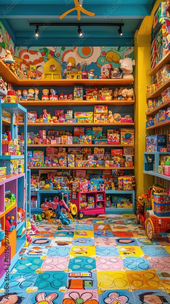 Fototapeta premium Bright and Colorful Toy Store Interior