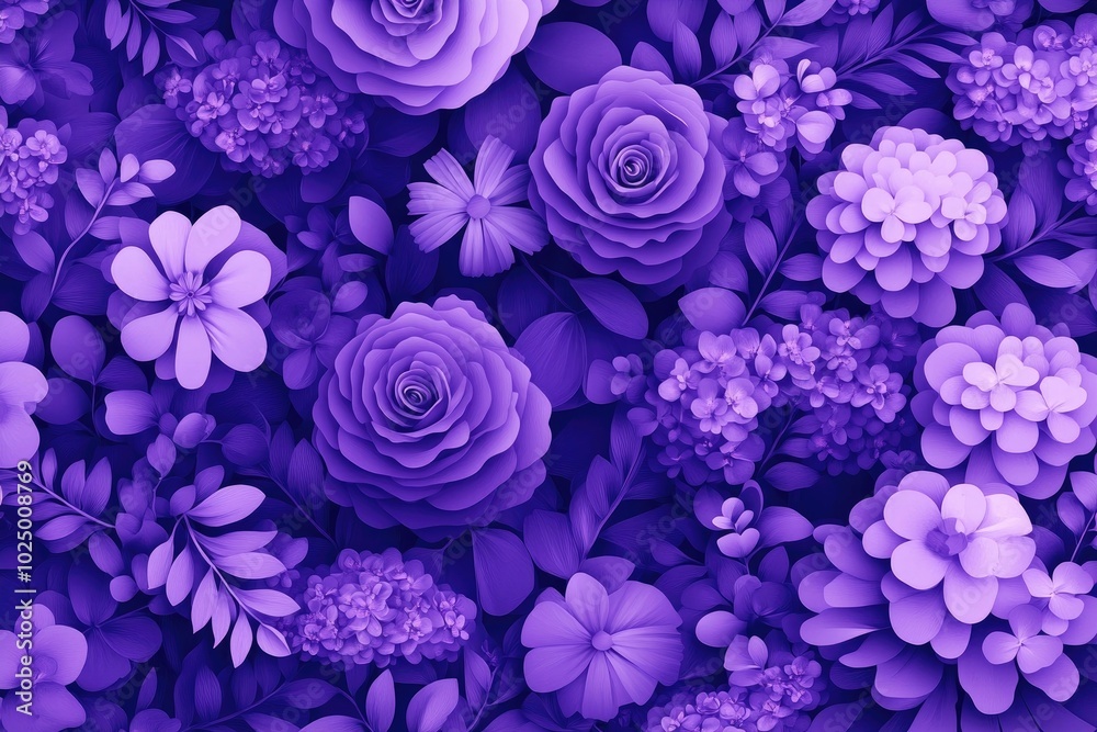 Close-up of beautiful purple blossoms, Close-up of purple flowers in bloom Close-up of beautiful purple blossoms, Close-up of purple flowers in bloom