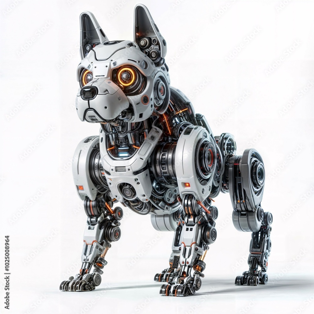 futuristic robot dog, security guardian pet futuristic robot dog, security guardian pet