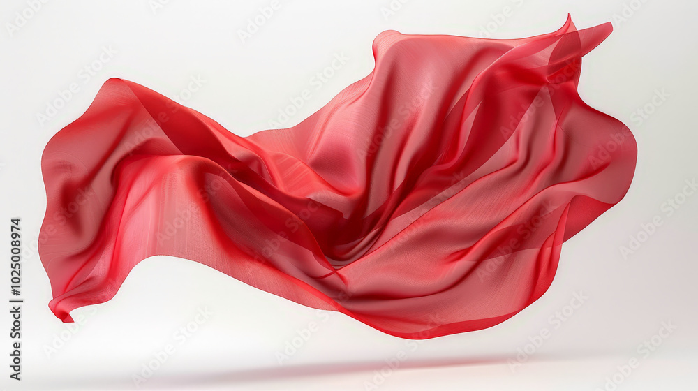 floating elegant red fabric isolated floating elegant red fabric isolated