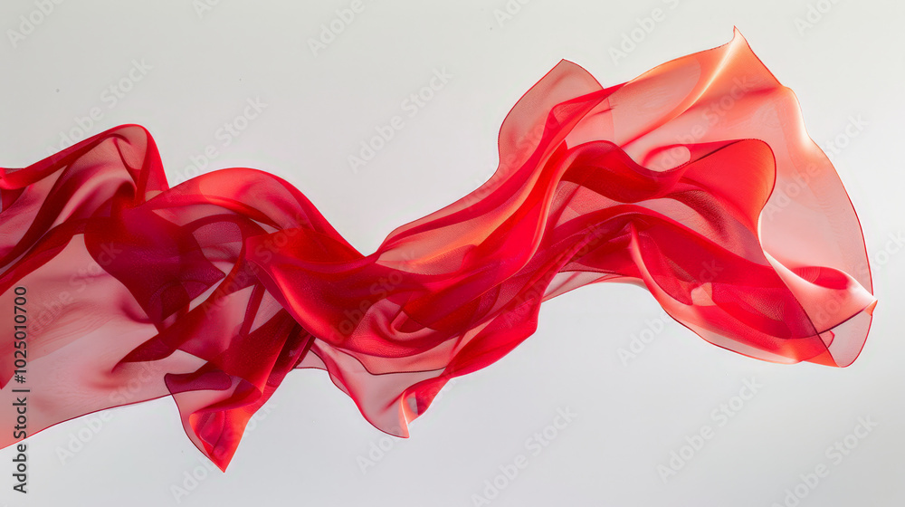 floating elegant red fabric isolated floating elegant red fabric isolated
