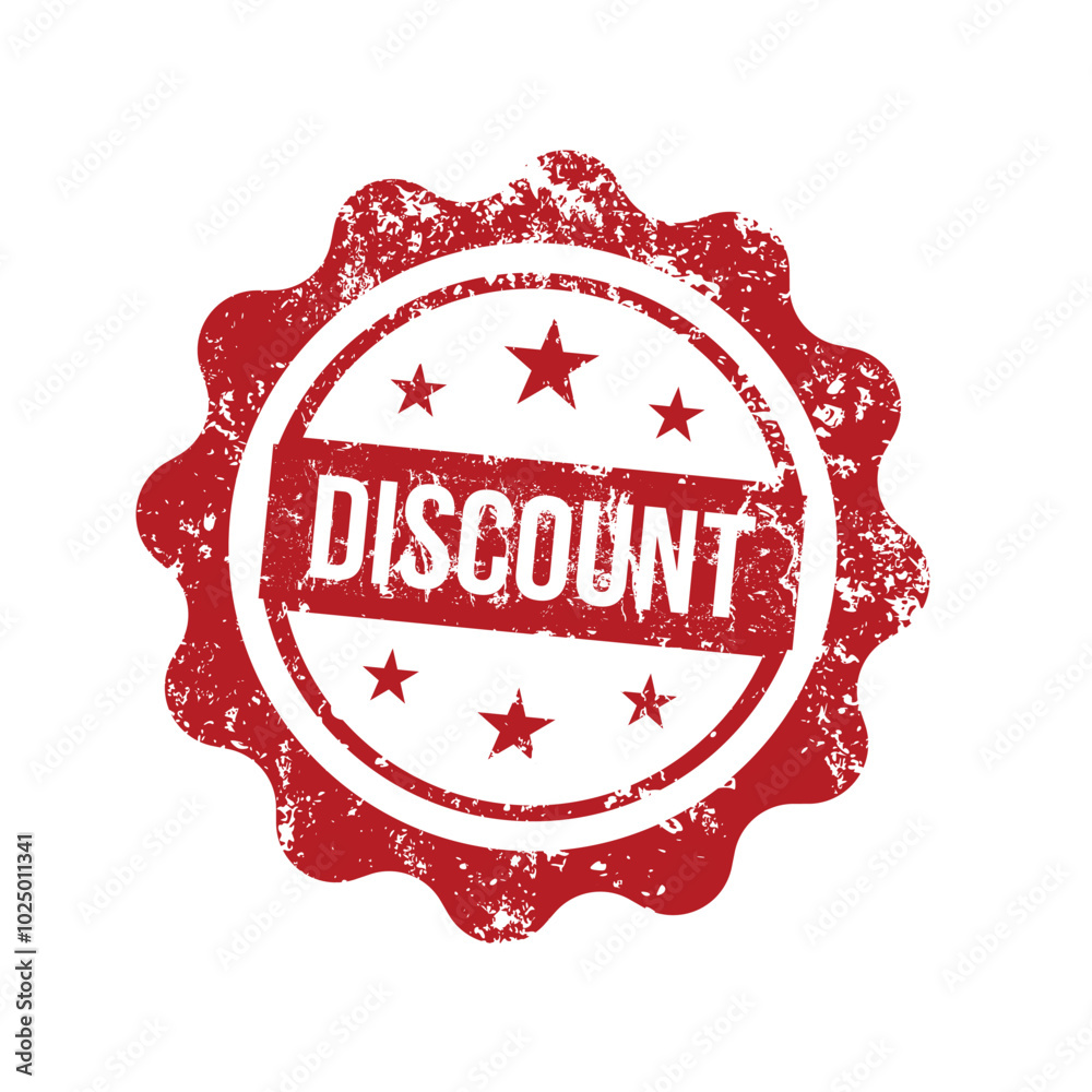 discount - red rubber stamp with grunge effect discount - red rubber stamp with grunge effect